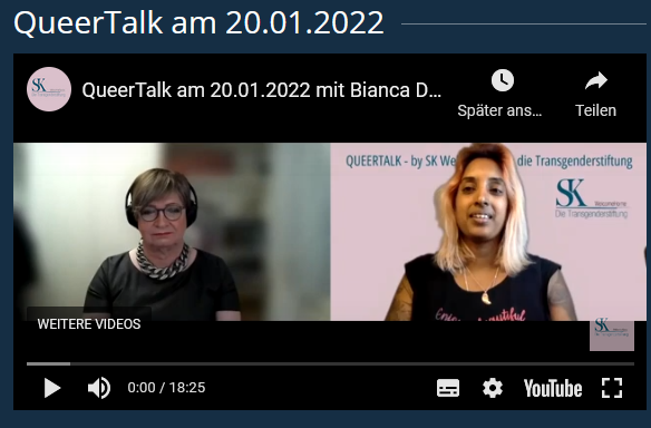 Queer Talk – Mein Gespräch mit Sabina Kocherhans vom 20.01.2022